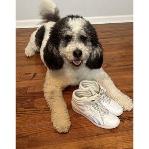 Size 7 - Reebok Freestyle High Top White Unicorn Embellished